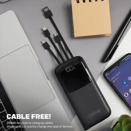 Jaguar Electronics PB896 10000mAh Power Bank with Charging Cable - View 4