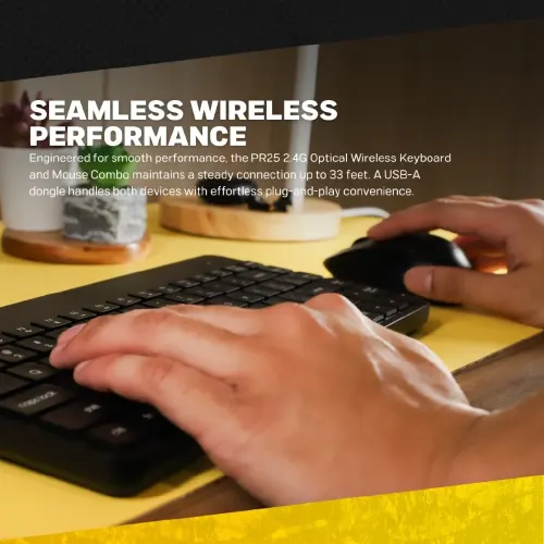 Jaguar Electronics PR25 2.4G Optical Wireless Keyboard and Mouse Combo - View 4
