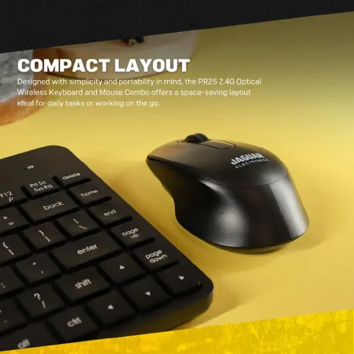 Jaguar Electronics PR25 2.4G Optical Wireless Keyboard and Mouse Combo - View 2