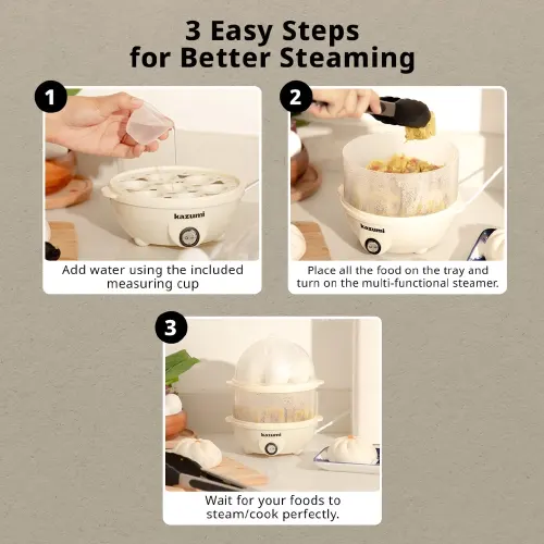 Kazumi KZ-100 Multi-Functional Electric Steamer 350W - View 4