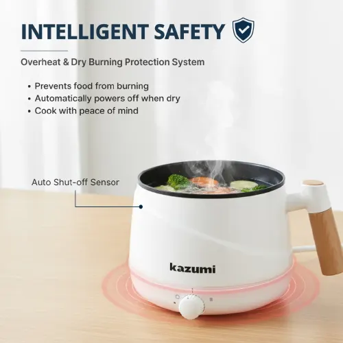 Kazumi KZ-312 1.6L Multifunctional Non-Stick Electric Cooker with Steamer - View 3