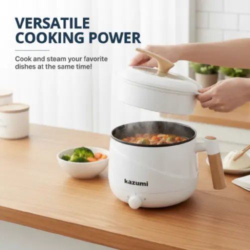 Kazumi KZ-312 1.6L Multifunctional Non-Stick Electric Cooker with Steamer - View 2