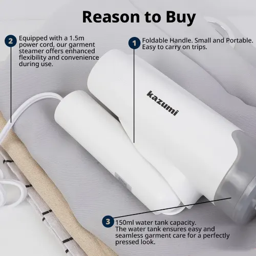 Kazumi KZ82 Foldable Garment Steamer - View 2