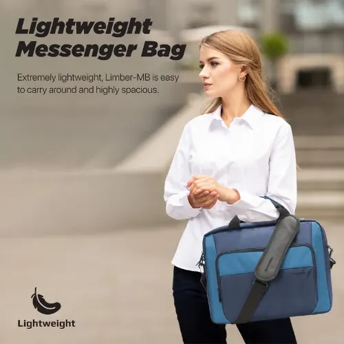 Promate Limber-MB Large Capacity Messenger bag with Multiple Compartments for 15.6” Laptops - View 2