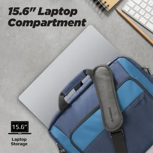 Promate Limber-MB Large Capacity Messenger bag with Multiple Compartments for 15.6” Laptops - View 4