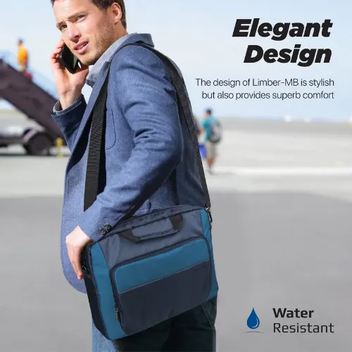 Promate Limber-MB Large Capacity Messenger bag with Multiple Compartments for 15.6” Laptops - View 3