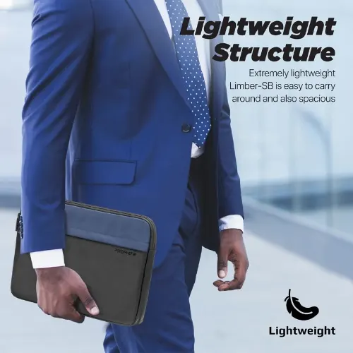 Promate Limber-SB Lightweight 13" Tablet Sleeve with Front Storage Zipper - View 4