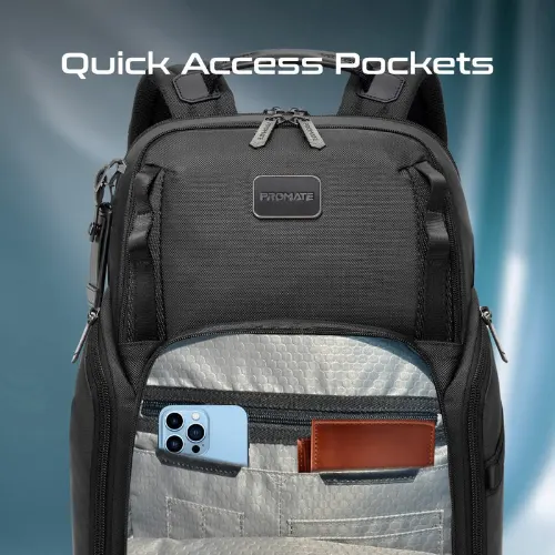 Promate Oracle-BP SecureStorage 15.6" Laptop Backpack with Multiple Compartments - View 4