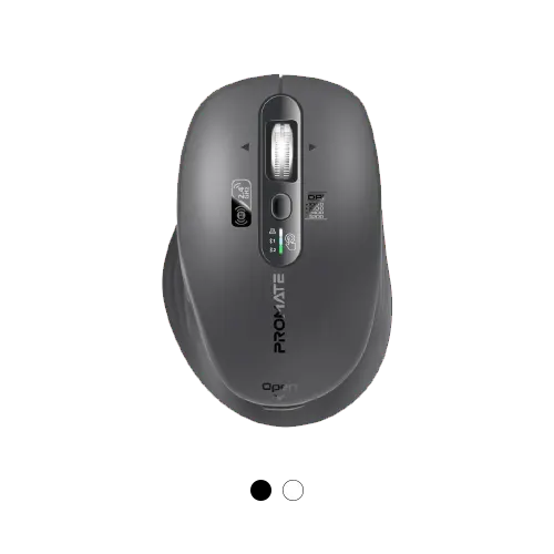 Promate SamoTri Tri-Connect Wireless Mouse with Rechargeable Battery, 2.4G and Dual BT Connectivity